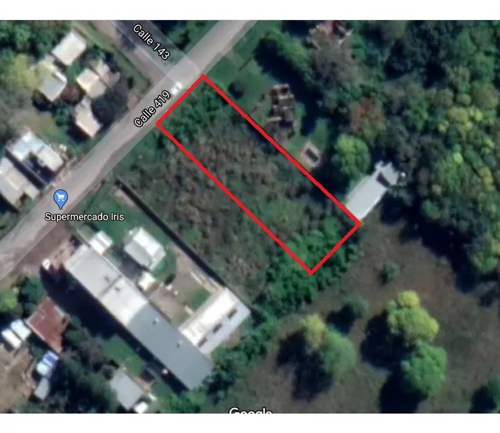 419 N°4388 entre 142 y 143, Lote de  1200 m2